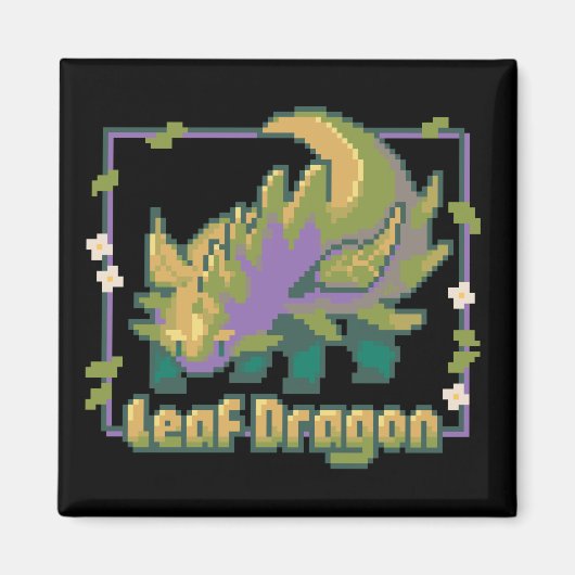 Leaf Dragon, pixel art マグネット (正面)