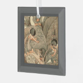 Leaf Faeries Mending Leaves ガラスオーナメント (正面左)