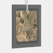 Leaf Faeries Mending Leaves ガラスオーナメント (正面右)