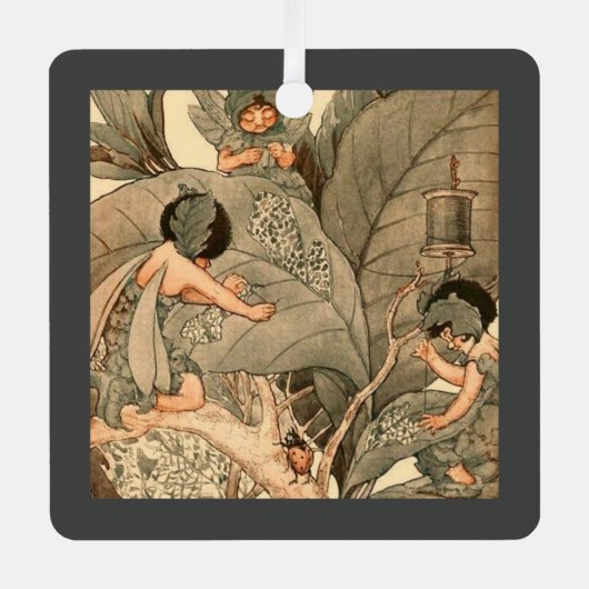 Leaf Faeries Mending Leaves メタルオーナメント (正面)