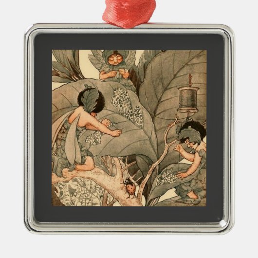 Leaf Faeries Mending Leaves メタルオーナメント (正面)