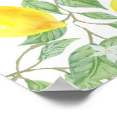 leaf green yellow lemon fruit ポスター (角)
