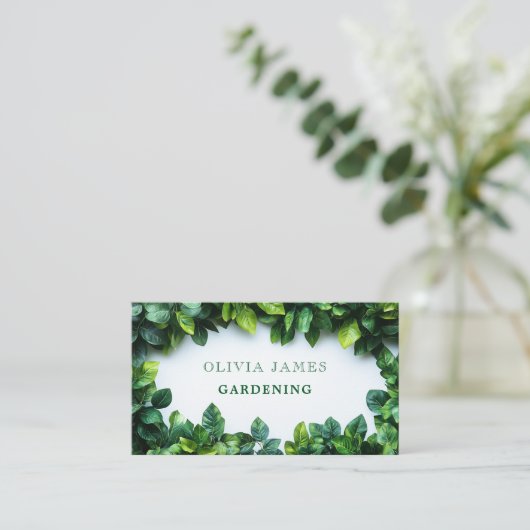 Leaf Greenery Gardening Houseplant Horticulture 名刺 (スタンド正面)