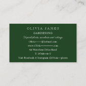 Leaf Greenery Gardening Houseplant Horticulture 名刺 (裏面)