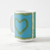 Leaf heart shaped mug コーヒーマグカップ (正面左)