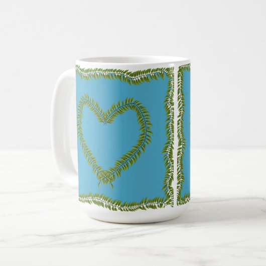 Leaf heart shaped mug コーヒーマグカップ (正面左)