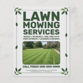 Leaf & Lawn Mowing Services チラシ (正面)