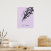 Leaf & Light – Minimalist Palm Leaf ポスター (キッチン)