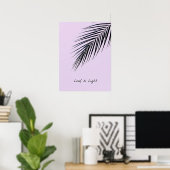 Leaf & Light – Minimalist Palm Leaf ポスター (ホームオフィス)