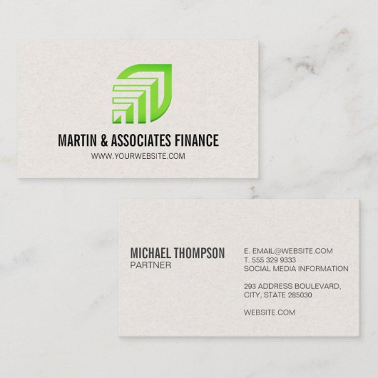 Leaf Logo | Finance  名刺 (正面/裏面)