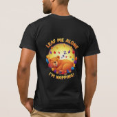 Leaf Me Alone I'm Napping - Sleeping Bear Pun Tシャツ (裏面)