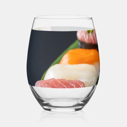 Leaf Nigiri Wine Glass – SUSHIMI Collection ステムなしワイングラス (正面)