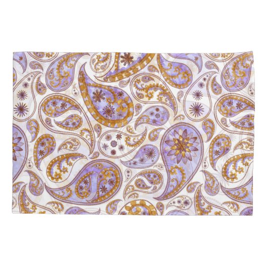 Leaf Pattern Pillowcases – Cozy Fall Geometric Bed 枕カバー (裏面-左)