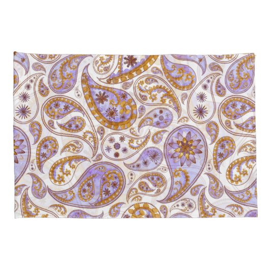 Leaf Pattern Pillowcases – Cozy Fall Geometric Bed 枕カバー (裏面-右)