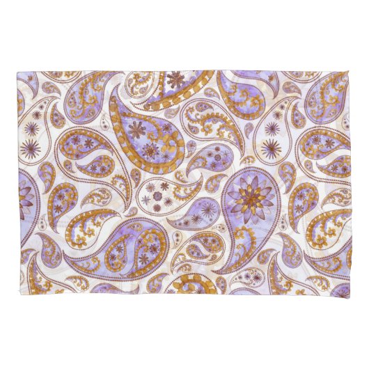 Leaf Pattern Pillowcases – Cozy Fall Geometric Bed 枕カバー (正面左)