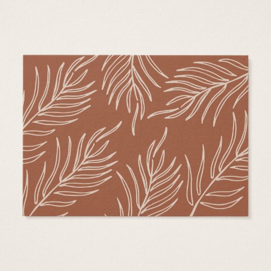 Leaf Pattern Product Jewelry Care Thank You Card (裏面)