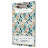 Leaf Pattern Small Business Name Logo クリップボード (左)