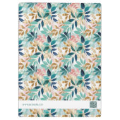 Leaf Pattern Small Business Name Logo クリップボード (裏面)