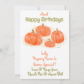 Leaf Peeping Foliage Autumn Watercolor Birthday カード (裏面)