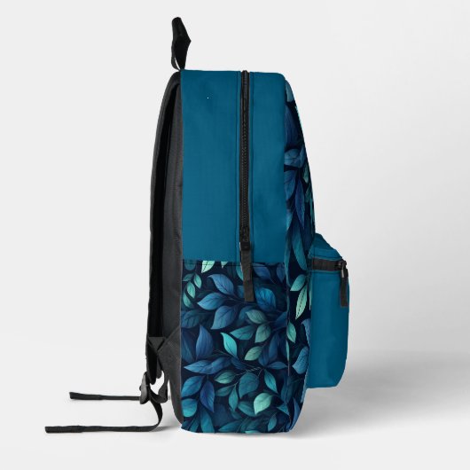 Leaf Print Backpack | Botanical Pattern School Bac プリントバックパック (左)