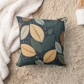 Leaf print cushion クッション (ブランケット)