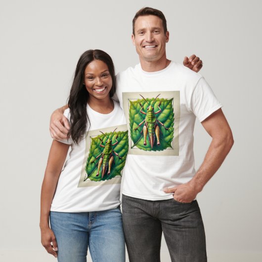 Leaf Rolling Grasshopper 170724IREF201 - Watercolo Tシャツ (ユニセックス)