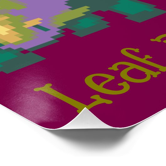 Leaf, sky, fire, sea Dragon pixel art ポスター (コーナー)