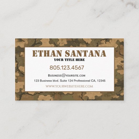 Leaf Texture Camouflage 名刺 (裏面)