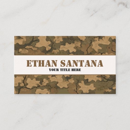 Leaf Texture Camouflage 名刺 (正面)