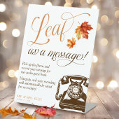 Leaf Us A Message Audio Guest Book Fall Wedding 台座サイン