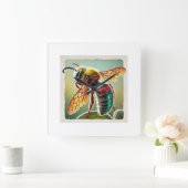 Leafcutter bee 160724IREF254 - Watercolor スクエア壁時計 (ホーム)
