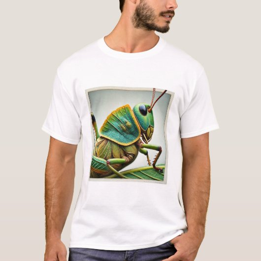 Leafrolling grasshopper 050824IREF238 - Watercolor Tシャツ (正面)