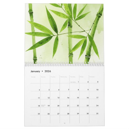 Leafs Calendar カレンダー (1月 2026)