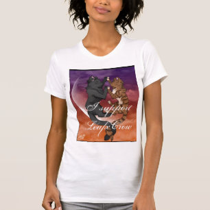LeafxCrow、私はLeafxCrowを支えます Tシャツ