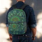 Leafyフローラスクエア配置 プリントバックパック