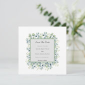 Leafyミニマル日付の保存招待状 セーブザデート (スタンド正面)