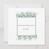 Leafyミニマル日付の保存招待状 セーブザデート (裏面)