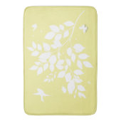 Leafy branch Swallow Butterflies in silhouette  バスマット (正面縦)