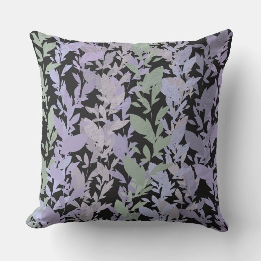 Leafy Creeping Vine Drawing Pattern With Pastels アウトドアクッション (正面)