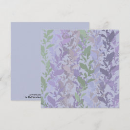 Leafy Creeping Vine Drawing Pattern With Pastels カード