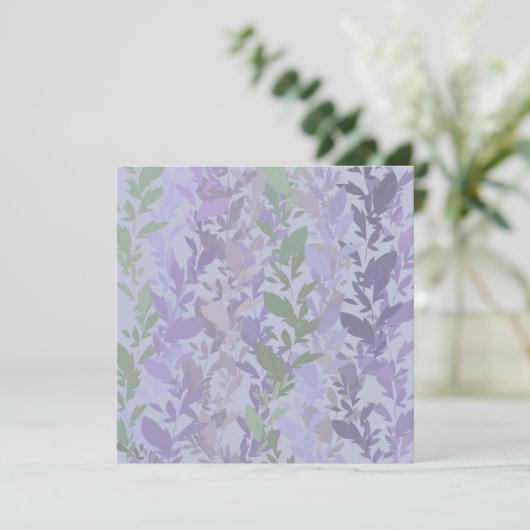 Leafy Creeping Vine Drawing Pattern With Pastels カード (スタンド正面)