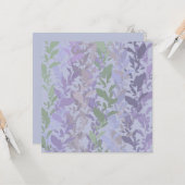 Leafy Creeping Vine Drawing Pattern With Pastels カード (正面/裏面インサイチュ)