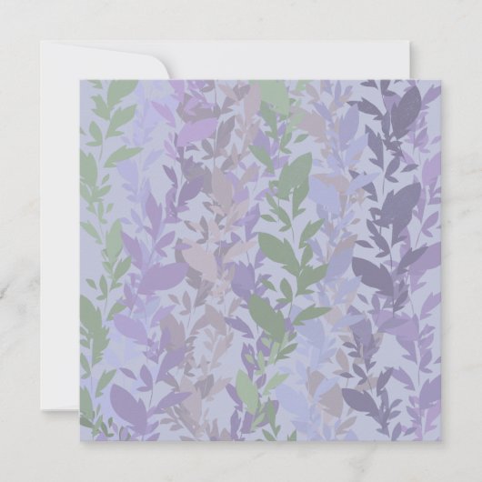 Leafy Creeping Vine Drawing Pattern With Pastels カード (正面)