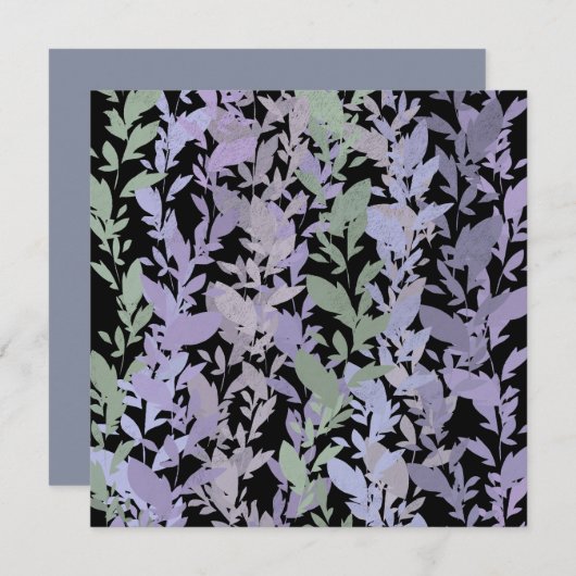 Leafy Creeping Vine Drawing Pattern With Pastels カード (正面/裏面)