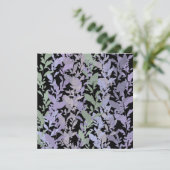 Leafy Creeping Vine Drawing Pattern With Pastels カード (スタンド正面)