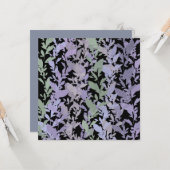 Leafy Creeping Vine Drawing Pattern With Pastels カード (正面/裏面インサイチュ)