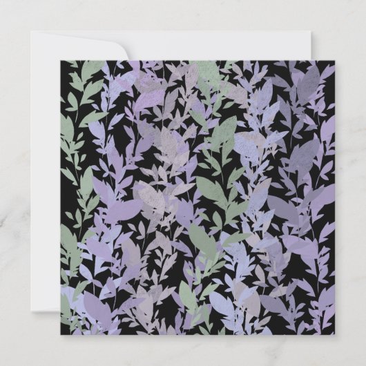 Leafy Creeping Vine Drawing Pattern With Pastels カード (正面)