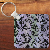 Leafy Creeping Vine Drawing Pattern With Pastels キーホルダー (正面)