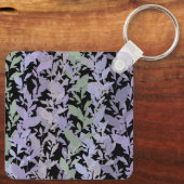 Leafy Creeping Vine Drawing Pattern With Pastels キーホルダー (裏面)