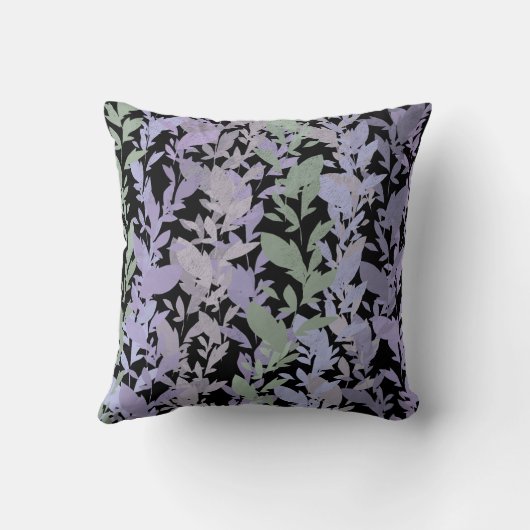 Leafy Creeping Vine Drawing Pattern With Pastels クッション (裏面)